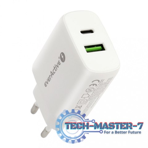 Ładowarka USB/USB-C QC3.0 25W Biała