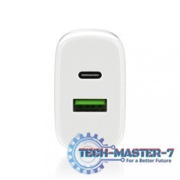 Ładowarka USB/USB-C QC3.0 25W Biała