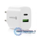Ładowarka USB/USB-C QC3.0 25W Biała