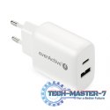 Ładowarka USB/USB-C QC3.0 25W Biała