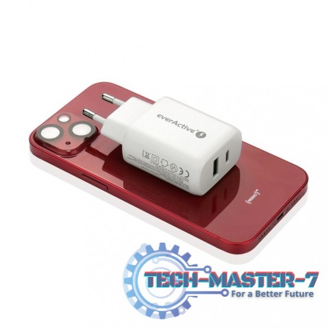 Ładowarka USB/USB-C QC3.0 25W Biała Ładowarka USB/USB-C QC3.0 25W Biała