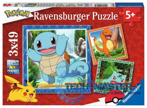 Puzzle 3x49 elementów Pokemony Puzzle 3x49 elementów Pokemony