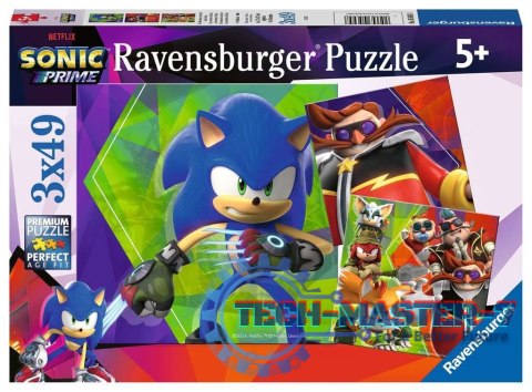 Puzzle 3x49 elementów Sonic Prime Puzzle 3x49 elementów Sonic Prime