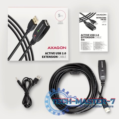 ADR-205 USB 2.0 A-M -> A-F aktywny kabel przedłużacz/wzmacniacz 5m ADR-205 USB 2.0 A-M -> A-F aktywny kabel przedłużacz/wzmacniacz 5m