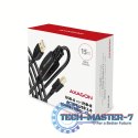 ADR-215B USB 2.0 A-M -> B-M aktywny kabel połączeniowy/wzmacniacz 15m