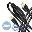 ADR-220B USB 2.0 A-M -> B-M aktywny kabel połączeniowy/wzmacniacz 20m