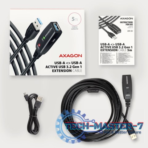 ADR-305 USB 3.0 A-M -> A-F aktywny kabel przedłużacz/wzmacniacz 5m ADR-305 USB 3.0 A-M -> A-F aktywny kabel przedłużacz/wzmacniacz 5m