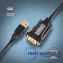 ADS-1PQN Adapter USB 2.0 > RS-232 Port szeregowy, 1,5m kabel, chip FTDI