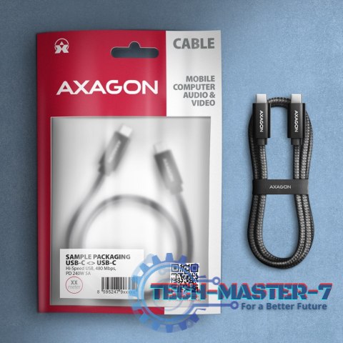 BUCM2-CM20AB Kabel USB-C - USB-C, 2.0m 5A charging, ALU, 240W PD, oplot, USB2.0, czarny BUCM2-CM20AB Kabel USB-C - USB-C, 2.0m 5A charging, ALU, 240W PD, oplot, USB2.0, czarny