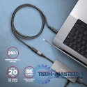 BUCM32-CF10AB Kabel przedłużacz Gen2 USB-C - USB-C, 1m, 5A, 20Gbps, PD 240W, oplot, czarny