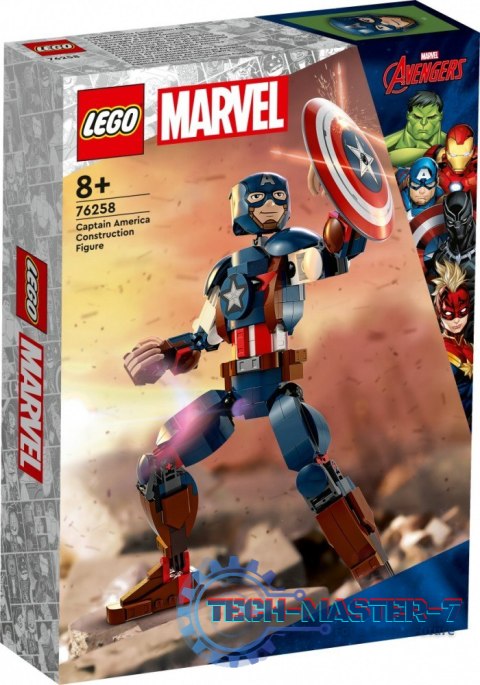 Klocki Super Heroes 76258 Marvel Figurka Kapitana Ameryki do zbudowania