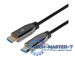 Kabel HDMI v2.0 hybrydowy optyczny światłowodowy 15m