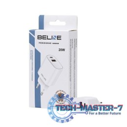 Ładowarka sieciowa 20W USB-C + USB-A biała