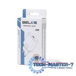 Ładowarka sieciowa 25W GaN USB-C PD 3.0 bez kabla, biała