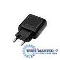Ładowarka sieciowa 25W GaN USB-C PD 3.0 bez kabla, czarna