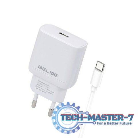 Ładowarka sieciowa 30W GaN USB-C + kabel USB-C, biały Ładowarka sieciowa 30W GaN USB-C + kabel USB-C, biały