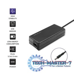Zasilacz desktopowy 60W | 12V | 5A | 5.5*2.5 | +kabel zasilający