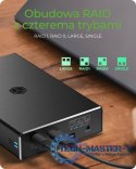 Obudowa IB-RD2253-C31 zew. Raid dla 2,5 SATA HDD na USB 3.2 Gen 2, RAID 0,1, SINGLE, LARGE