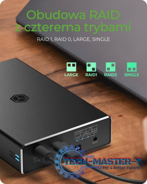 Obudowa IB-RD2253-C31 zew. Raid dla 2,5 SATA HDD na USB 3.2 Gen 2, RAID 0,1, SINGLE, LARGE Obudowa IB-RD2253-C31 zew. Raid dla 2,5 SATA HDD na USB 3.2 Gen 2, RAID 0,1, SINGLE, LARGE