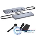 Stacja dokująca USB-C Metal Ergonomic 4K 3x Display Docking Station PD 100W