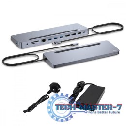 Stacja dokująca USB-C Metal Ergonomic 4K 3x Display Docking Station PD 100W