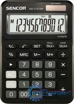 Kalkulator biurkowy SEC 372BK duży 12 cyfrowy wyświetlacz LCD