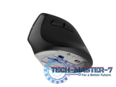 Mysz bezprzewodowa wertykalna Crake 2 2400 DPI Bluetooth 5.2 + 2.4GHz Czarna Mysz bezprzewodowa wertykalna Crake 2 2400 DPI Bluetooth 5.2 + 2.4GHz Czarna