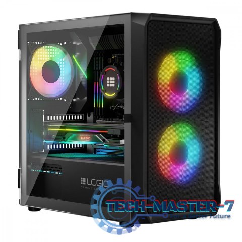 Obudowa Komputerowa Logic Portos ARGB Mini USB 3.0 Czarna