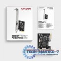 PCEE-GRL Karta sieciowa PCIe 1x Gigabit Ethernet port RJ-45, chipset Realtek 8111L w. SP & LP