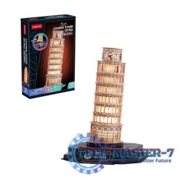 Puzzle 3D LED Krzywa wieża w Pizie (wersja nocna)