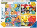 Puzzle 4x100 elementów Pokemon