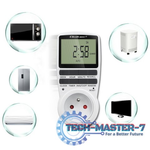 Elektroniczny programator czasowy PC0628 | 3680W | 16A | LCD Elektroniczny programator czasowy PC0628 | 3680W | 16A | LCD