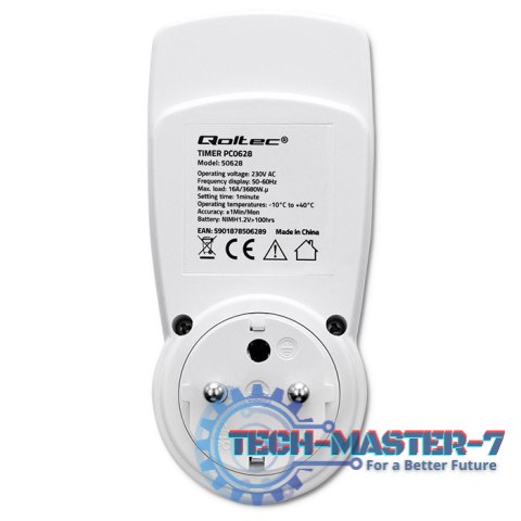 Elektroniczny programator czasowy PC0628 | 3680W | 16A | LCD Elektroniczny programator czasowy PC0628 | 3680W | 16A | LCD