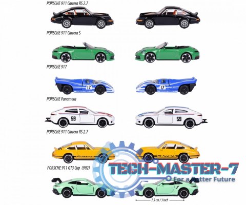 Pojazd Majorette Porsche Premium Cars 6 rodzajów mix Pojazd Majorette Porsche Premium Cars 6 rodzajów mix