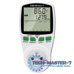 Watomierz Licznik zużycia energii PM0627 z historią pomiaru | 3680W | 16A | LCD