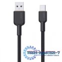 CB-NAC1 Black nylonowy kabel USB C - USB A | 1m | 3A | 60W PD | 20V