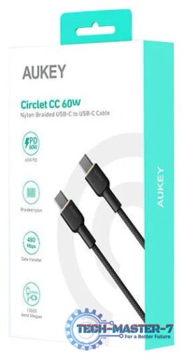 CB-NCC1 nylonowy kabel USB C - USB C | 1m | 3A | 60W PD | 20V
