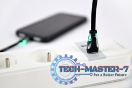 Inteligentna listwa zasilająca Tuya 4xFR 2xUSB-A 1xUSB-C Biała