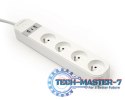 Inteligentna listwa zasilająca Tuya 4xFR 2xUSB-A 1xUSB-C Biała