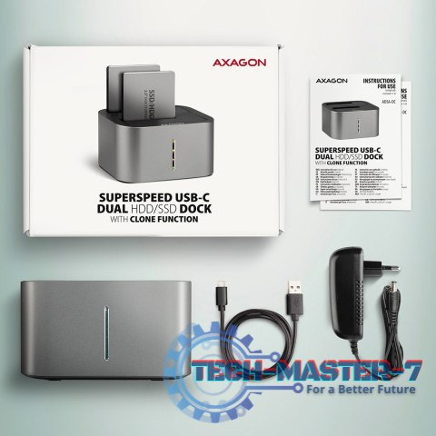 ADSA-DC Stacja dokująca USB 3.2 Gen 1 - 2x SATA 6G 2.5"/3.5" SSD/HDD ADSA-DC Stacja dokująca USB 3.2 Gen 1 - 2x SATA 6G 2.5"/3.5" SSD/HDD