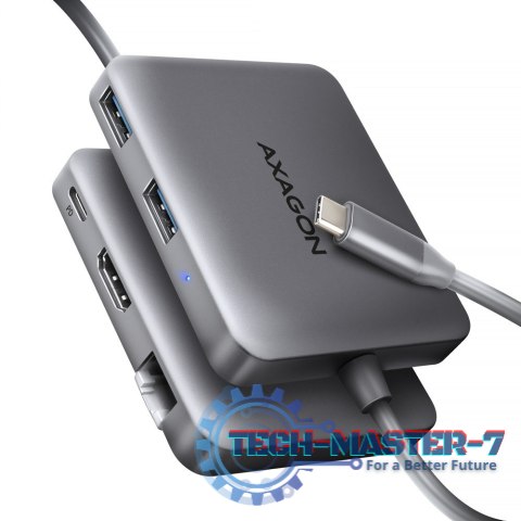 HMC-5HL Wieloportowy hub USB 5in1, 5Gbps, 2x USB-A, HDMI 4K/60Hz, GLAN, PD 100W, 15cm USB-C kabel HMC-5HL Wieloportowy hub USB 5in1, 5Gbps, 2x USB-A, HDMI 4K/60Hz, GLAN, PD 100W, 15cm USB-C kabel