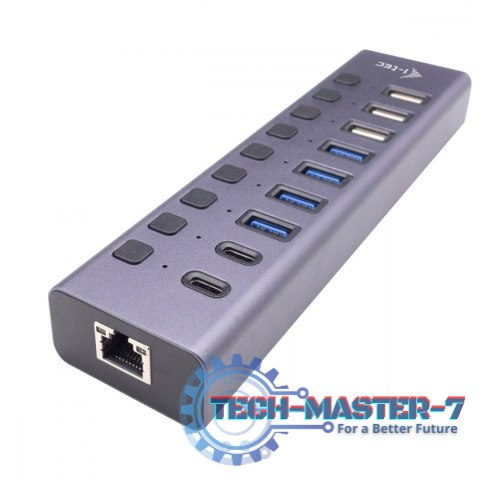 Hub USB 3.0/USB-C 9 portów LAN + Power Adapter 60W