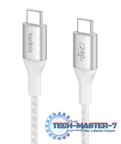 Kabel BoostCharge USB-C/USB-C 240W 1m biały Kabel BoostCharge USB-C/USB-C 240W 1m biały