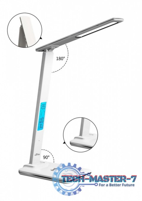 Lampka biurkowa z ładowarką indukcyjną i wyświetlaczem LED MT222 Lampka biurkowa z ładowarką indukcyjną i wyświetlaczem LED MT222