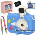 Aparat cyfrowy fotograficzny dla dzieci kamera zabawka + karta 32GB niebieski astronauta