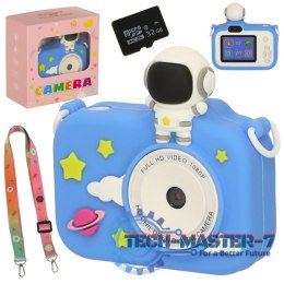 Aparat cyfrowy fotograficzny dla dzieci kamera zabawka + karta 32GB niebieski astronauta