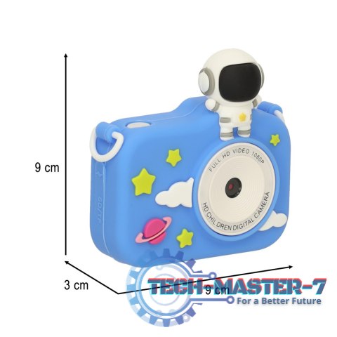 Aparat cyfrowy fotograficzny dla dzieci kamera zabawka + karta 32GB niebieski astronauta Aparat cyfrowy fotograficzny dla dzieci kamera zabawka + karta 32GB niebieski astronauta