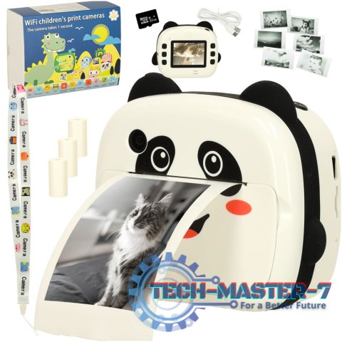 Aparat fotograficzny natychmiastowy drukarka termiczna + wkłady karta 32GB panda Aparat fotograficzny natychmiastowy drukarka termiczna + wkłady karta 32GB panda