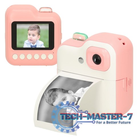 Aparat fotograficzny natychmiastowy drukarka termiczna + wkłady karta 32GB różowy Aparat fotograficzny natychmiastowy drukarka termiczna + wkłady karta 32GB różowy