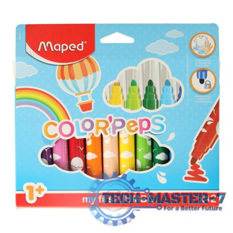 Flamastry mazaki dla małych dzieci 1+ Maped 12 kolorów